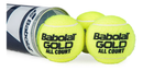 Bola De Tênis Babolat Gold All Court X3 Tubo Com 3 Bolas